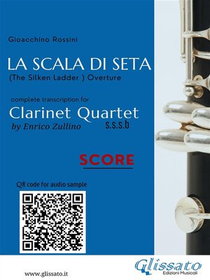 cover image of Clarinet Quartet Score of "La Scala di Seta"
